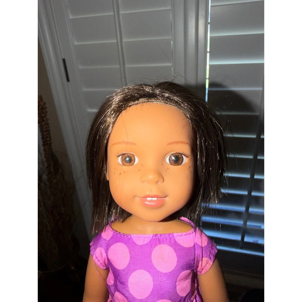 American Girl WellieWishers Kendall and Camille 14.5 Inch Doll Set Pink Purple